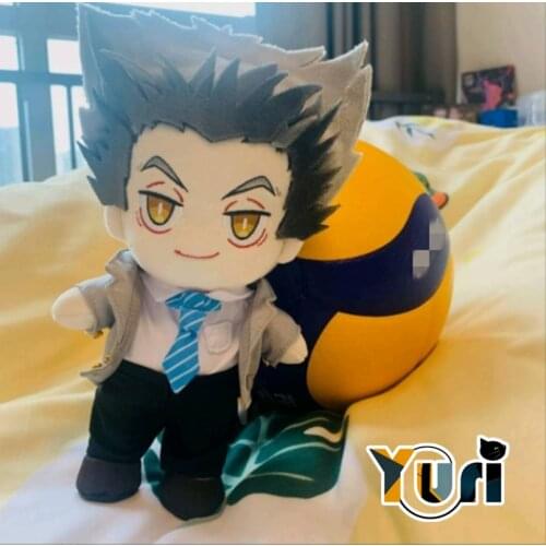 Yuri Haikyuu!! Bokuto Koutaro Plush 20cm Doll With Clothes Costume Toys Stuffed Collection Cosplay Cute Gift Creative C