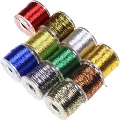 100yards Metallic Thread for Rod Wrapping Reparing Nymph Streamer Rib Fly Tying Jig Hook Making Ocean Boat Fishing