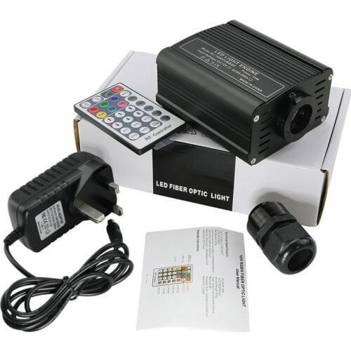 16W Fiber Optic LED Light RGBW Engine Driver 28Key RF remote controller Light Source f/PMMA plastic cable Star ceiling DIY Decor
