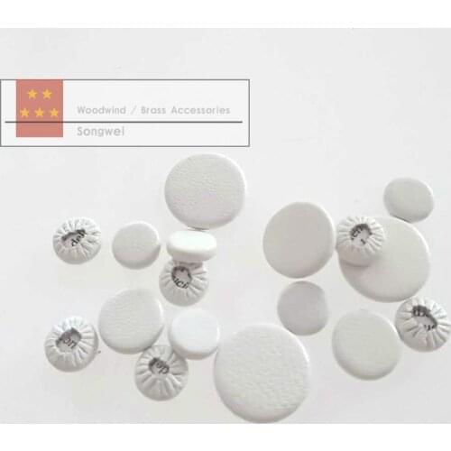 2set34pcs Deluxe Quality White Color Leather Clarinet Pads Woodwind instrument repair