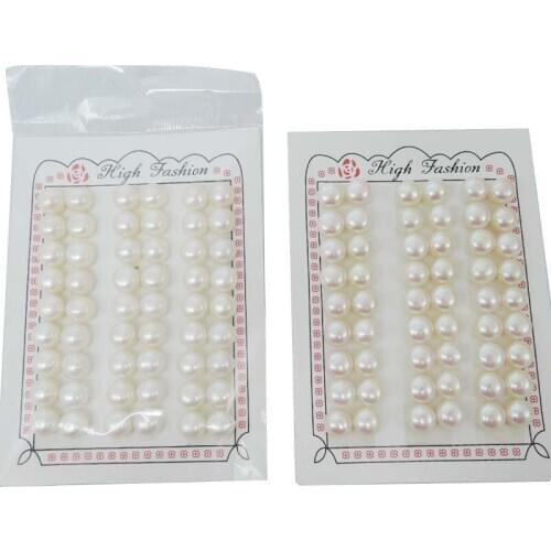 2 pcs/lot 100% nature freshwater high quality loose pearl in paired -AAA-2-11 MM pearl-half drilled hole
