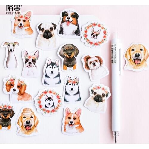45 Pcs/Pack Cartoon Puppy Dog Paper Sticker Decoration DIY Handbook Sticker Diary Album Stick Label