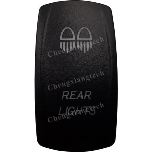 Car Boat Truck Backlit Swtich Cap- Laser Engraving -REAR LIGHTS -for Led Carling Arb Narva 4x4 RV Rocker Switch, Cover Only
