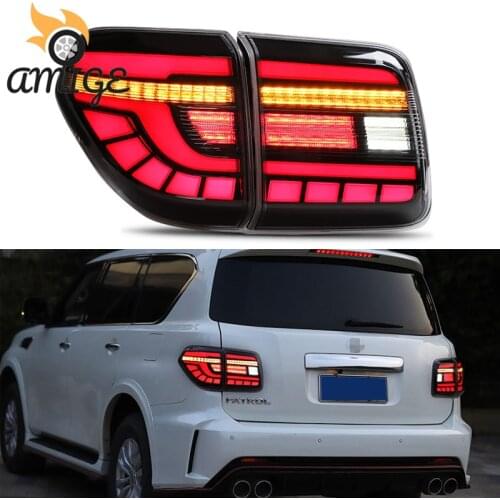 Car LED Taillight Tail Lights For Nissan Patrol Y62 2008 - 2019 Rear Fog Lamp Brake Light Reverse Dynamic Turn Signal