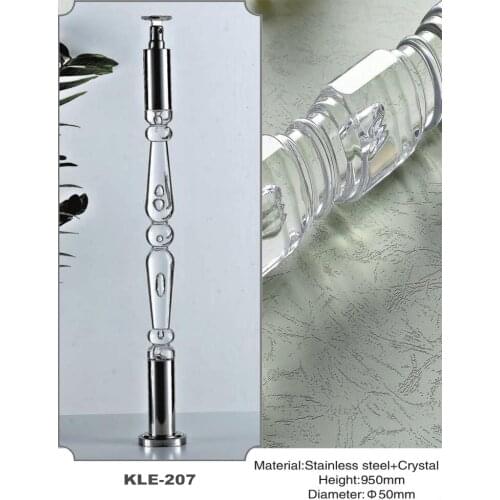 Freeshipping 950mm Dia 50mm Acrylic Archic Royal Pantinated Pole Pillar Baluster Post for Stair and Handrail