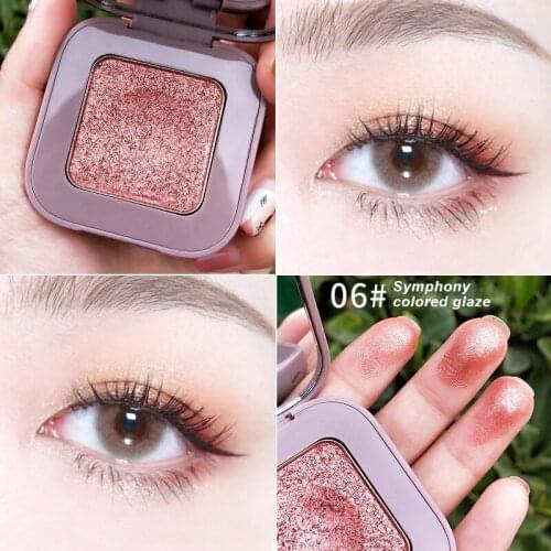 Glitter Eyeshadow Palette Cosmetic Pearl Matte Eye Pigment Single Protable Shiny Eye Shadow Easy Wear Longlasting Makeup TSLM2