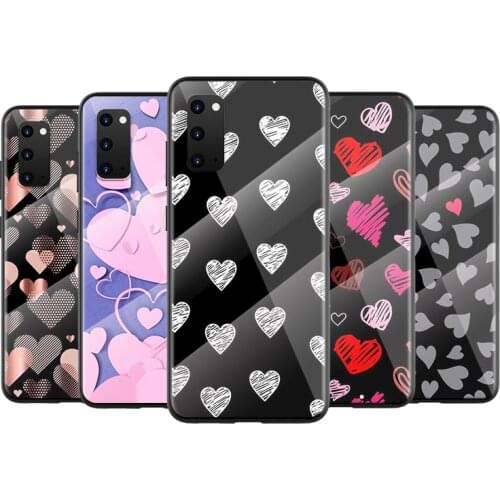 Tempered Glass Cover Animal Cute Love Heart For Samsung Galaxy A91 A81 A72 A71 A52 A51 A41 A31 A21 S EU A11 A01 Phone Case