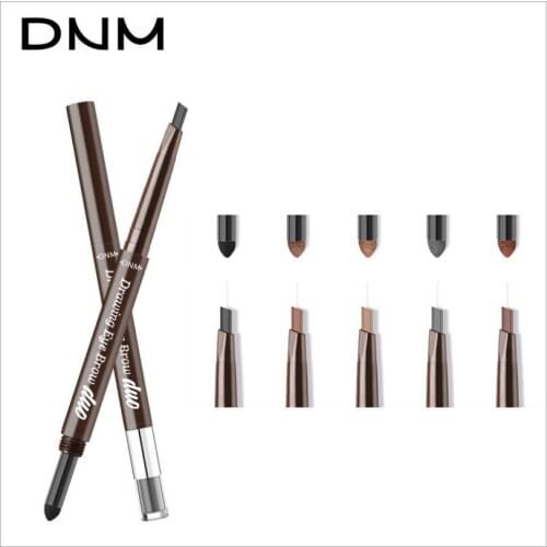 Double Ended Eyebrow Pencil & Eyebrow Powder Waterproof Long Lasting No Blooming Black Brown Eyebrow Tatoo Pen Cosmetics T1295