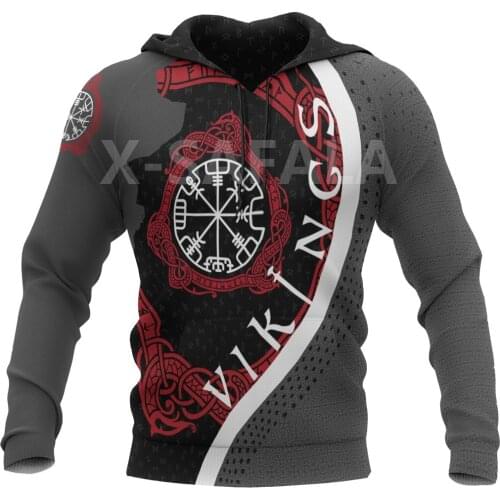 X-Safala Viking Odin Dragons Tatto 3D All Printed Hoodie Man Women Harajuku Outwear Zipper Pullover Sweatshirt Casual Jacket