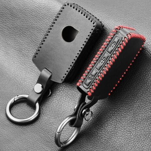 Leather Remote Key Case Fob Shell Cover Skin Jacket Sleeve For Volvo XC40 XC90 XC70 S60 S80 S90 C30 V70 V90 2019 2020