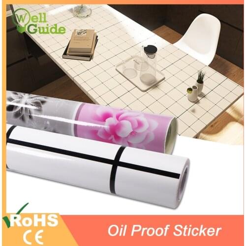 60cmx10Meter Wall paper Oil and WaterProof Wall Stickers Resistant Kitchen Bar Desktop DIY Home Decoration Marble Pattern 1M-10M