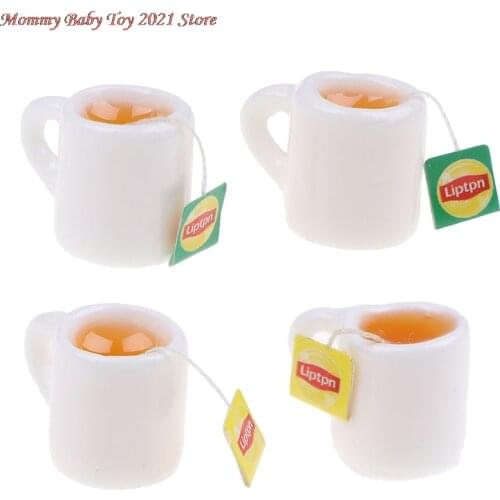 2Pcs/lot Cute Mini Miniature Dollhouse Coffee Cup Kitchen Room Food Drink Home Tableware Decors Dolls Accessories