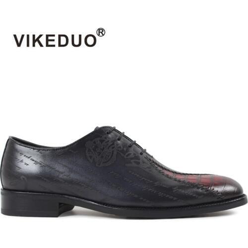 2020 Vikeduo Vintage Men Oxford Shoes Customize Genuine Leather Male Footwear Brand Handmade Wedding Office Formal Zapato Hombre