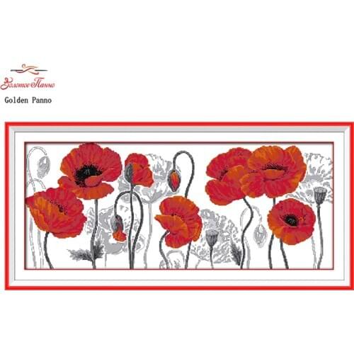 Golden Panno,Needlework,DIY DMC Cross stitch,Sets For Embroidery kit Beautiful flowers home decoration Counted Cross-Stitching22