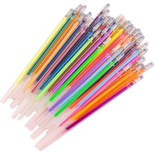 Neutral Pen Refills for Children Adults Coloring Books Paintings Graffiti Handmade Diaries (Mixed Colors 0.8mm)