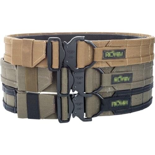 NEW 1.75 inch DRing Fighter Belt Tactical Molle Belt Multicam 4.5cm Wide CS Outdoor Military Hunting Combat Belt