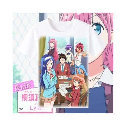 New Bokutachi wa Benkyou ga Dekinai We Never Learn: BOKUBEN cosplay T-shirt Furuhashi Fumino tshirt Polyester Men Tees tops