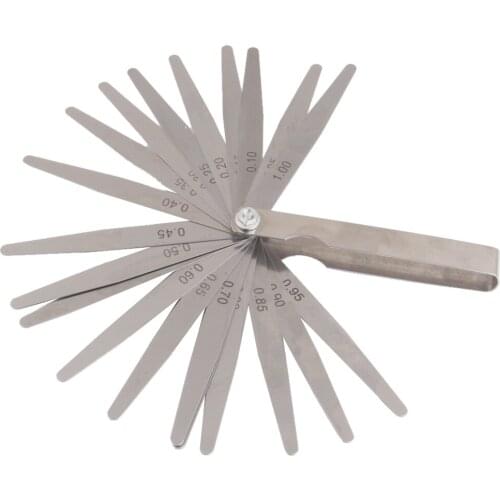 New Hot Sale Set of 20 Blade Feeler Filler Gauge Spark Plug Thickness Gap Metric Measuring Tool Kitchen Accessories