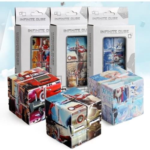New Disney Infinity Cube Frozen Toy Story pattern Square Puzzle Toys Relieve Stress Funny Hand Game six Corner Maze Toys for kid