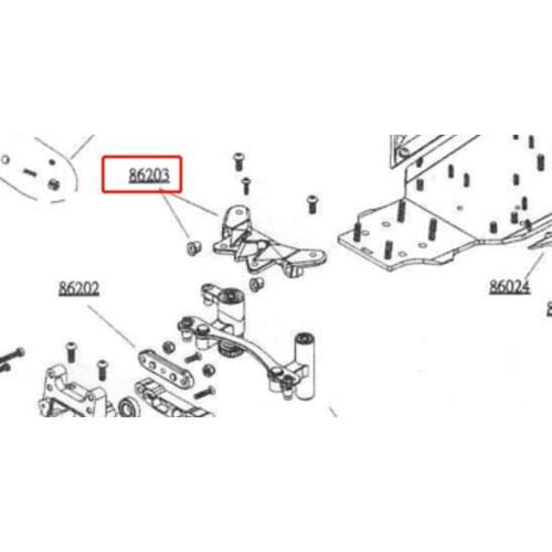 Original OFNA/HOBAO RACING 86203 Front Upper Reinforcement Board For HYPER 1/8 ST PRO TUGGY
