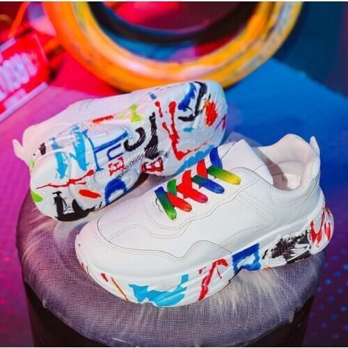 2020 Autumn Winter High Platform Sneakers for Women Thick Bottom Hidden Heels Casual Shoes Woman High Heel Ankle Boots