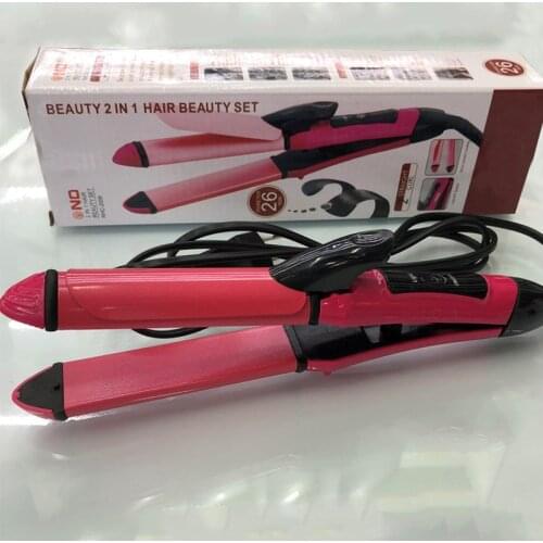 2 IN 1 Professional Ceramic Hair Curler Hair Straightener Women Styling Tools Electric Curling Iron Hair Straightener Flat Irons