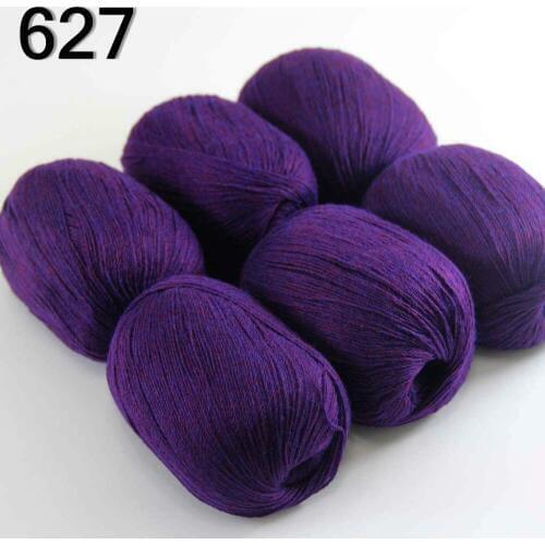 Sale 6balls X 50g pure high quality 100% cashmere warm soft Knitting Yarn Indigo Purple 233-627