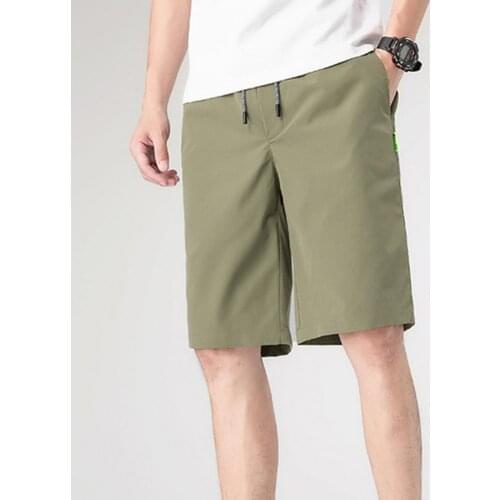 Plus Size Men Shorts Summer Casual Skin-friendly Knee Length Male Shorts Sporty Drawstring Pockets Loose Sport Workout Shorts