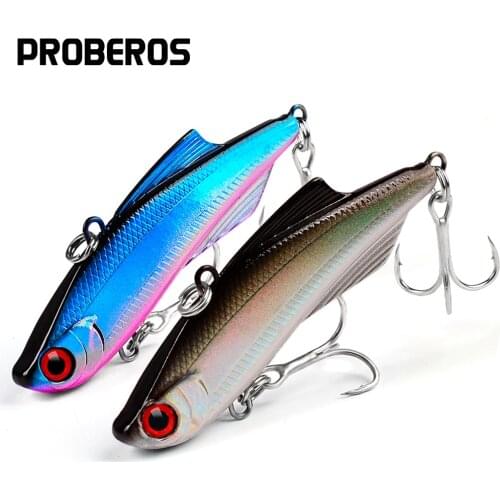 PROBEROS Pencil VIB Fishing Lure 7.3 20.5g Sinking Bass Bait Vibra Rattlin 6# BKB Hook Artificial Hard Bait Trout Tackle