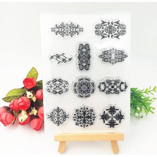 11*16cm buttons logo Transparent Clear Stamps / Silicone Seals Roller Stamp for DIY scrapbooking photo album/Card Making