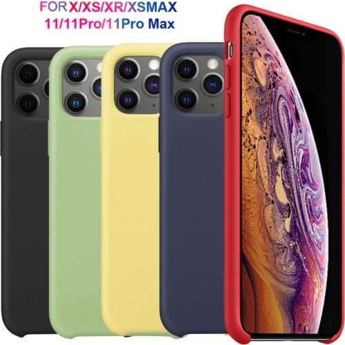Silicone Dustproof Solid Color Phone Case Protective Cover for iPhone 6 6S XS XR 11 Pro Max