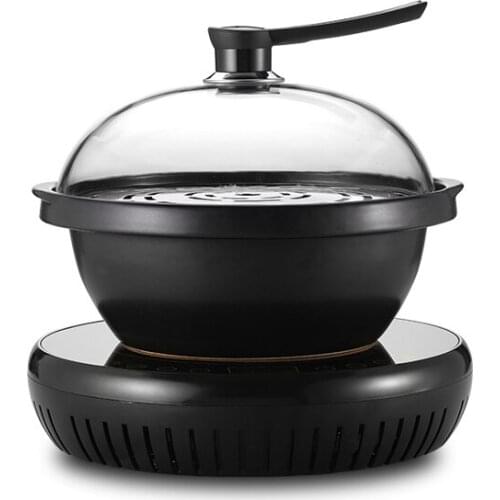 Top glass ceramic pot electric food steamer with touch screen