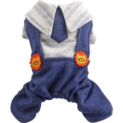 Spring Sumer Autumn Pet Outfits Small Dog Clothes Jumpsuit Shirt Yorkshire Poodle Bichon Frise Pomeranian Clothing Overalls