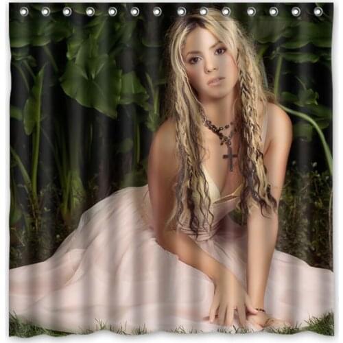 SHAKIRA Waterproof Shower Curtain Polyester Fabric Bath Bathing Bathroom Curtains with Hooks Home Decor