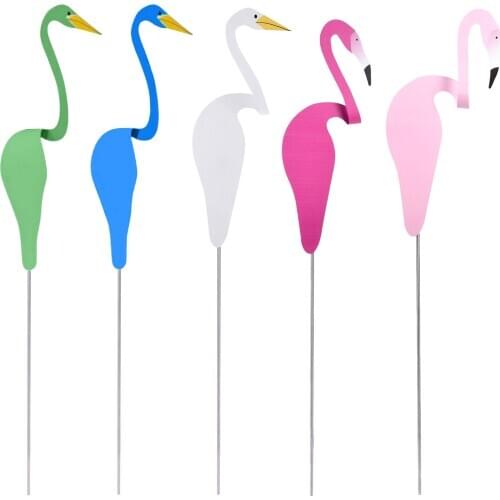 Swirl Bird Flamingo Wind Spinner Garden Yard Spinning Decoration With The Slight Wind Flamingo Spinner Home Garden Decor