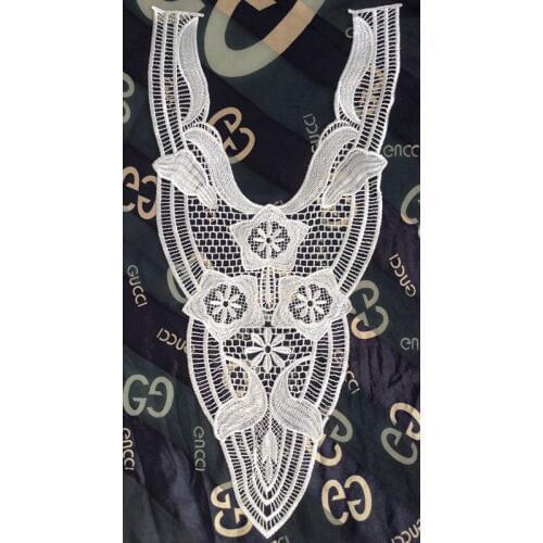 W21.5cm*D46cm polyester embroidery collar applique,embroidery decoration collar patches,XERY-BQ0524F