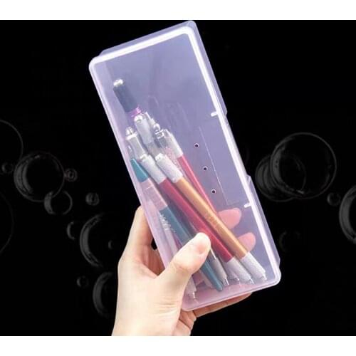 1pc Tattoo Tool Storage Box Case Manual Tattoo Pen Tweezers Ruler Eyebrow Pen Embroidery Product Storage Box Display Container