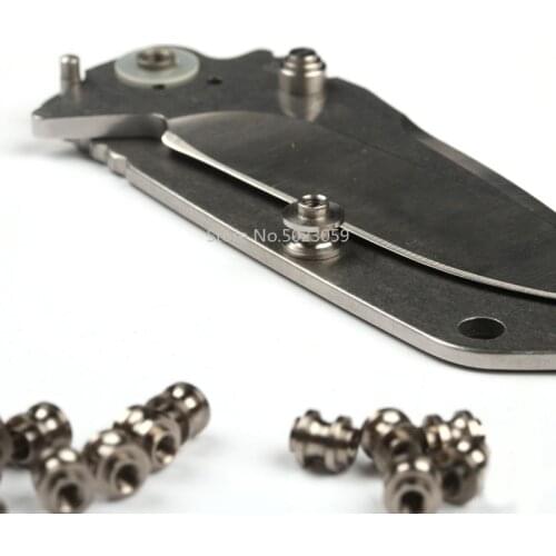 2Pieces stainless steel M2.5 Fastening screw rivet for CNC cutter DIY Straight pocket knife tools handle Fastening nut