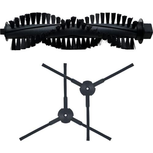 1pc Main Brush+1sets of side brush L+R (1R and 1L) for ILIFE A4s Robot Vacuum Cleaner accessories Parts