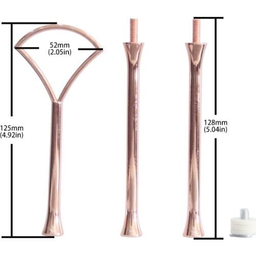 10Pcs Gold and Silver Cake Stand Fittings Zinc Alloy 3-Tier Triangular Style