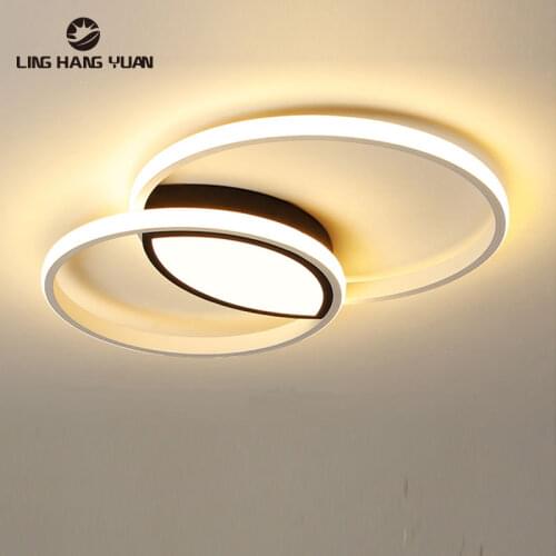 110V 220V Lighting Fxiture Modern Led Ceiling Light Luminaires White Chandelier Ceiling Lamp for Bedroom Living room Dining room
