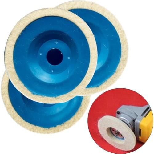3pcs 100mm Polishing Disc Wool Buffing Angle Grinder Wheel Polishing Disc Pad