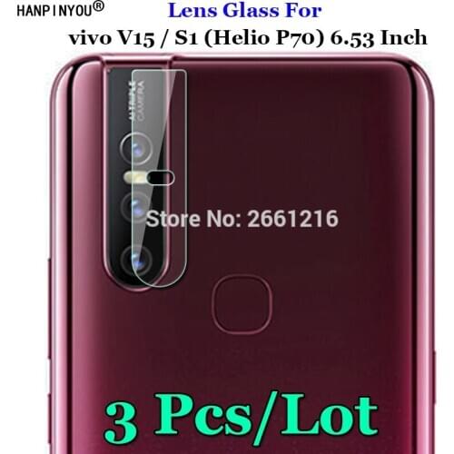 3 Pcs/Lot For vivo V15 / S1 (Helio P70) 6.53" Ultra Clear Soft Transparent Tempered Glass Back Camera Lens Screen Protector Film