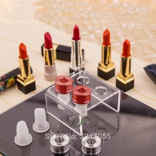 5sets/lot 12.1mm Simple Empty Lipstick Silicone Mold, DIY Handmade Lip Rouge Filler Container, Silicone Lip Balm Mould