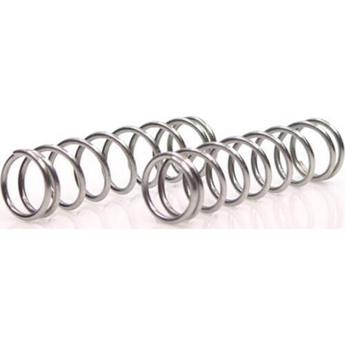 5pcs 0.6mm Wire diameter Galvanized Compression springs Y-type Pressure spring 9mm-11mm Outside diameter 60mm-100mm Length
