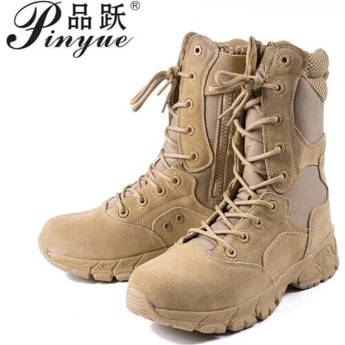 Tactical Combat Army Fans Desert Men Hiking Shoes Non-slip Wearproof Breathable Outdoor Camping Hunting Climbing Working Boots