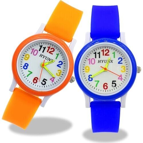 8-color Digital Electronic Watch Kids Learning Time Props Clock Baby Bracelet Watch Boys Girls Gift Children Watch Montre Enfant