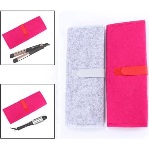 Travel Hair Straightener Storage Bag Curling Iron Pouch Heat Resistant Mat Pad Portable Fold Protective Case Hair Styling Tool