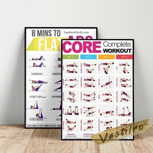 Physical Exercise Art Prints Poster Bodybuilding Wall Picture Fitness Teaching Modern Canvas Painting Gym Minimalist Home Decor