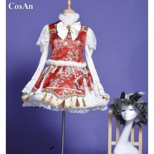 New Arrival Game Arknights SHAMARE Cosplay Costume Cute Pink Bubble Dress Female Party Role Play Clothing S-XL Limited Inventory